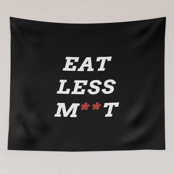 Item preview, Eat Less Meat – Vegan slogan  designed and sold by plumpjose.
