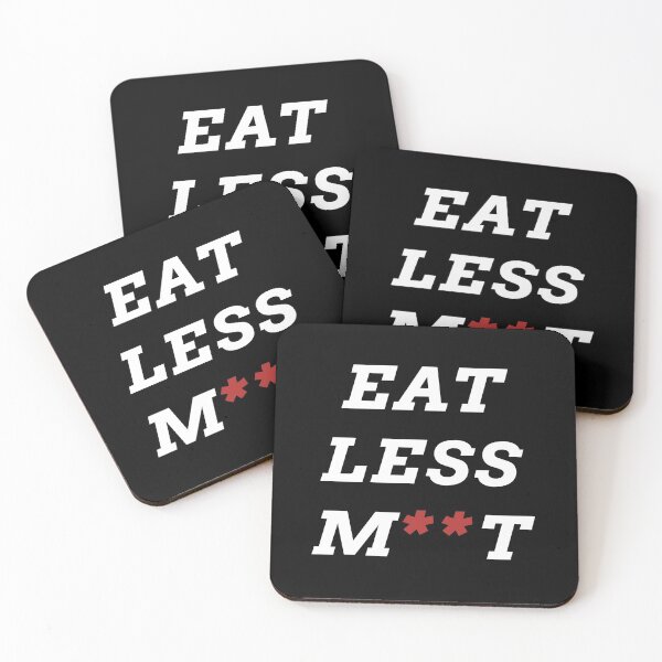 Item preview, Eat Less Meat – Vegan slogan  designed and sold by plumpjose.