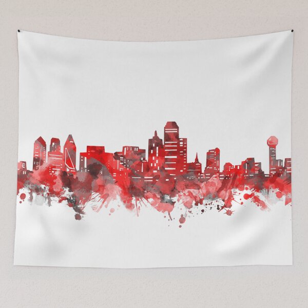 Item preview, dallas skyline red designed and sold by BekimART2.