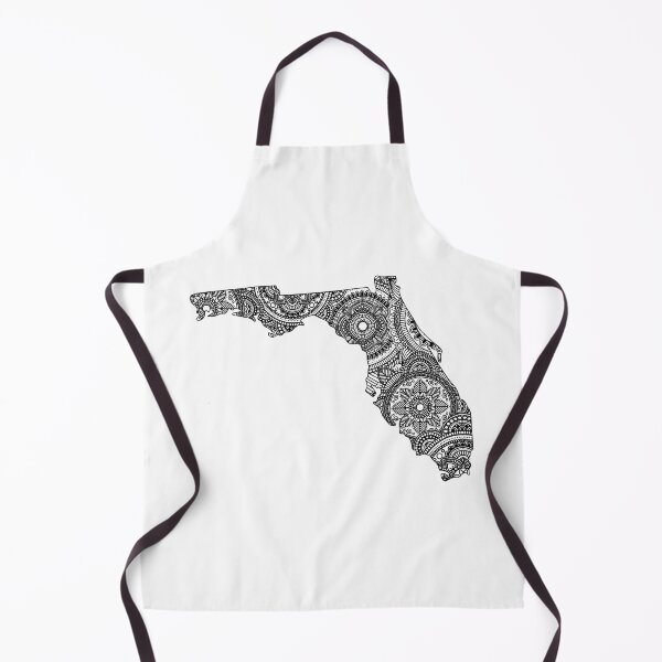 Item preview, Florida state outline black & white mandala pattern designed and sold by Giulia Palazzo.