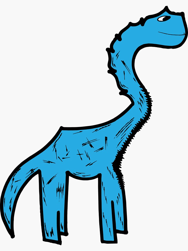 "Blue Dinosaur Emoji" Sticker for Sale by ChadinksArt Redbubble