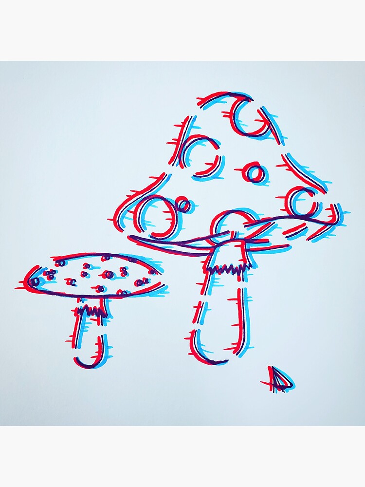 "Mushroom Glitch " Sticker for Sale by HoneyGurley77 Redbubble