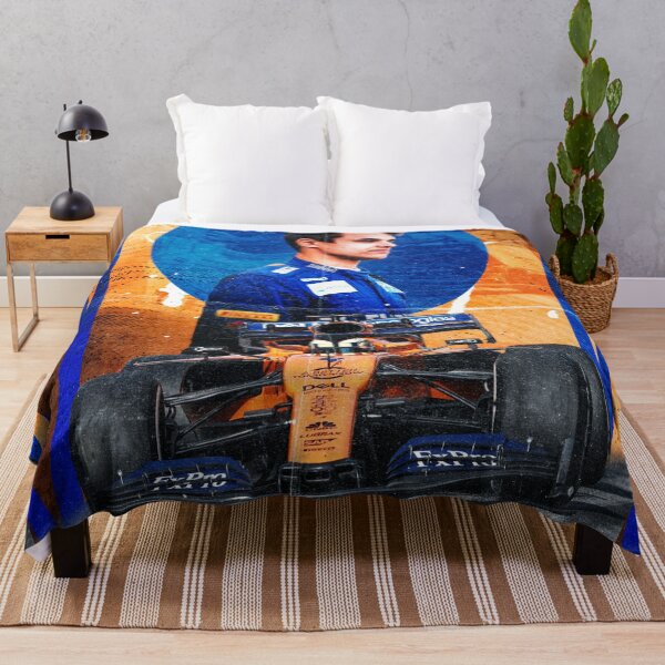 Lando Norris blau und orange Mclaren Formel 1 Rennen Fleecedecke