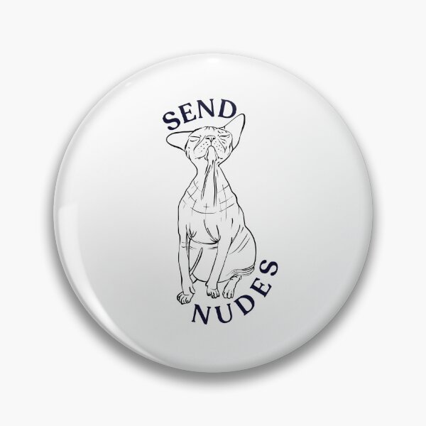 Item preview, Rose Gold - Blush Pink - Cute Hairless Sphynx Cat - Send Nudes - Funny Quote - Line Drawing Wrinkly Kitty designed and sold by AnanasArt.