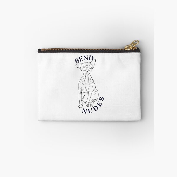 Item preview, Rose Gold - Blush Pink - Cute Hairless Sphynx Cat - Send Nudes - Funny Quote - Line Drawing Wrinkly Kitty designed and sold by AnanasArt.