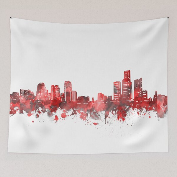 Item preview, detroit skyline red designed and sold by BekimART2.