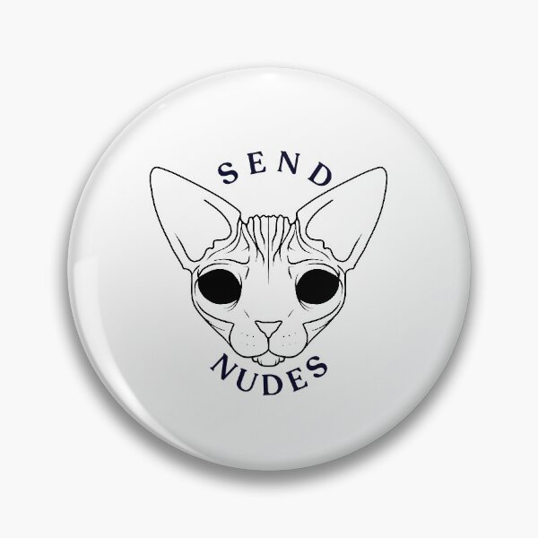 Item preview, Rose Gold - Blush Pink - Alien Demon Eyes Hairless Sphynx Cat - Send Nudes - Funny Quote - Line Drawing Wrinkly Kitty designed and sold by AnanasArt.