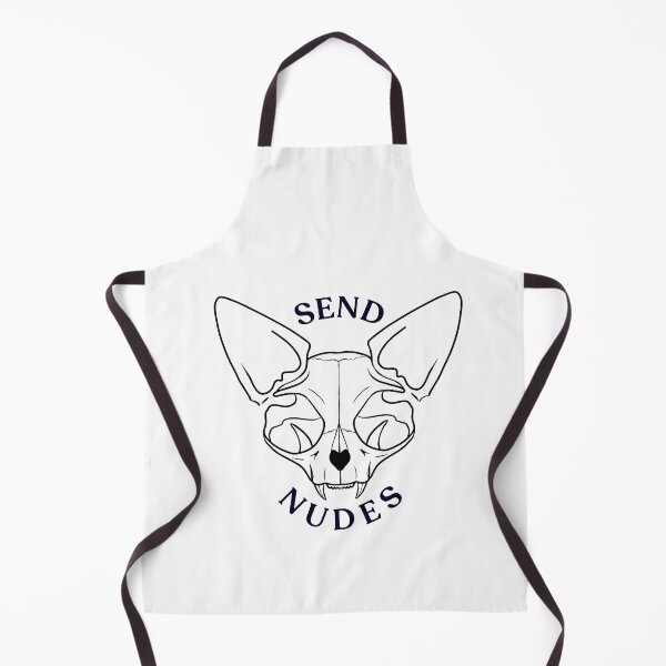 Item preview, Rose Gold - Blush Pink - Dark Hairless Sphynx Cat Skull - Send Nudes - Funny Quote - Line Drawing Wrinkly Kitty designed and sold by AnanasArt.
