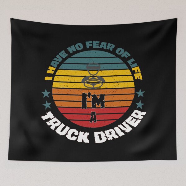 Item preview, I have no fear of life I'm a TRUCK DRIVER Gift for her or him - Digital illustration designed and sold by OMCreative.