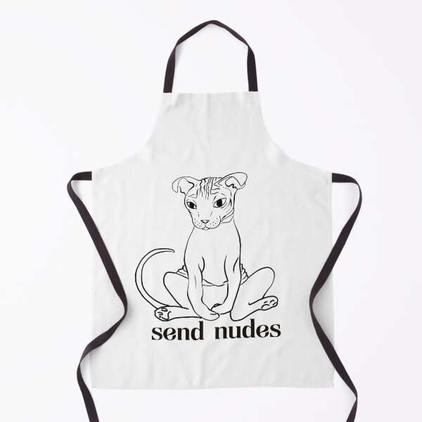 Item preview, Rose Gold - Blush Pink - Funny Naked Hairless Sphynx Cat - Send Nudes - Funny Quote - Line Drawing Wrinkly Kitty designed and sold by AnanasArt.