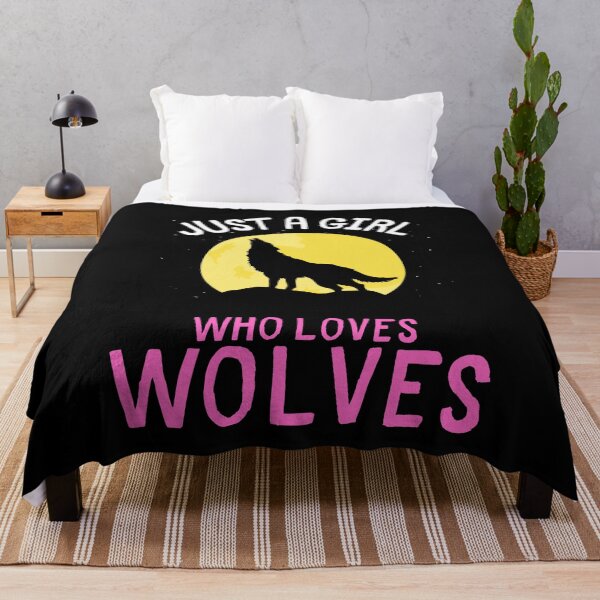 Item preview, Just a girl who loves wolves funny wolf quote designed and sold by OneTimeEngineer.