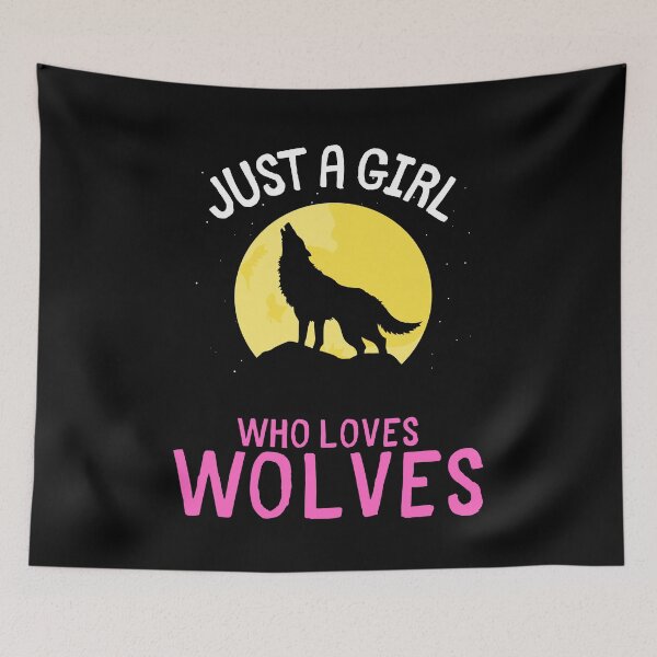 Item preview, Just a girl who loves wolves funny wolf quote designed and sold by OneTimeEngineer.
