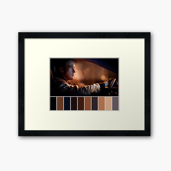 Drive (2011) Color Pallet Framed Art Print