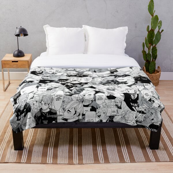 "Miya Atsumu Manga Collage (Haikyuu)" Throw Blanket for Sale by bakuh0e Redbubble