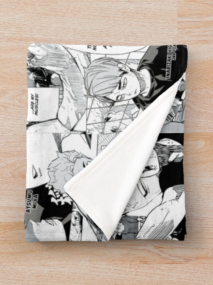 Alternate view of Miya Atsumu Manga Collage (Haikyuu) Throw Blanket