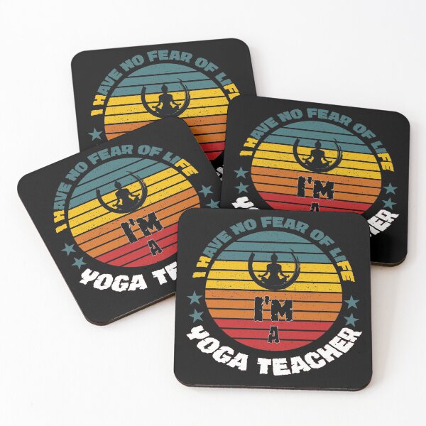 Item preview, I have no fear of life I'm a YOGA TEACHER Gift for her or him - Digital illustration designed and sold by OMCreative.