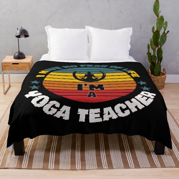 Item preview, I have no fear of life I'm a YOGA TEACHER Gift for her or him - Digital illustration designed and sold by OMCreative.