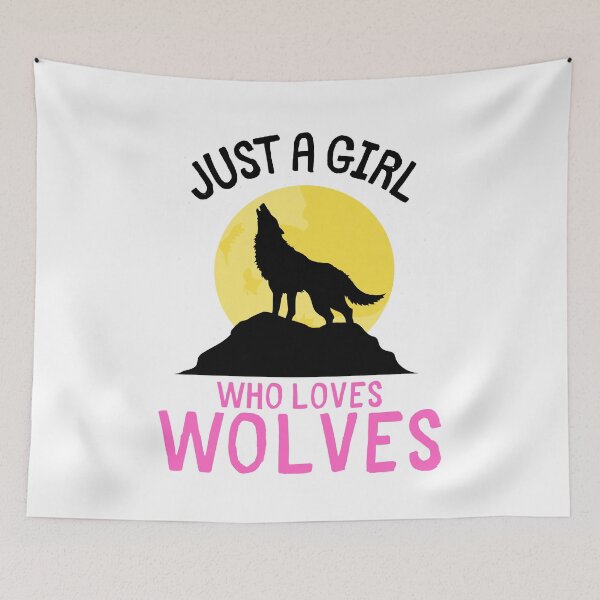 Item preview, Just a girl who loves wolves funny wolf quote designed and sold by OneTimeEngineer.