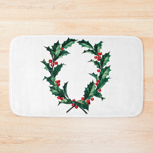Item preview, Yule Christmas Holly and Berries Wreath designed and sold by WiccaFairy.