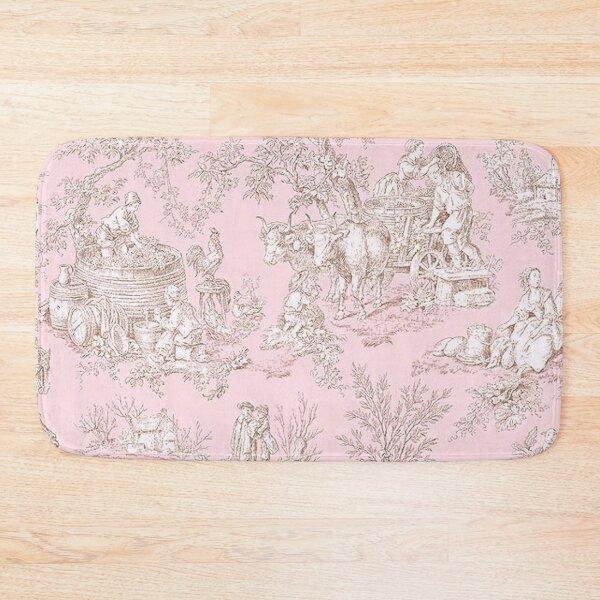 Pink toile fabric French country de Jouy from Brick House Fabric: Novelty  Fabric