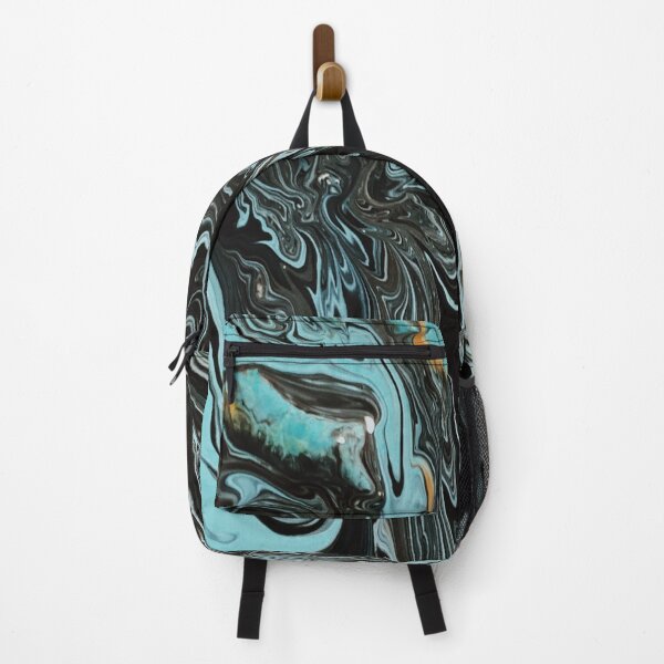 Item preview, Black and teal dreamy abstract painting designed and sold by jkulling.