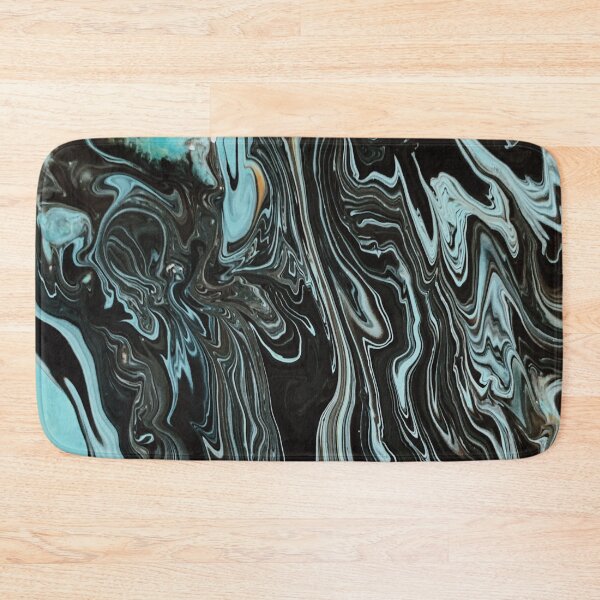 Item preview, Black and teal dreamy abstract painting designed and sold by jkulling.