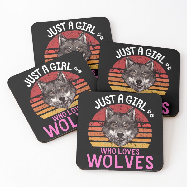 Item preview, Just a girl who loves wolves funny wolf quote designed and sold by OneTimeEngineer.