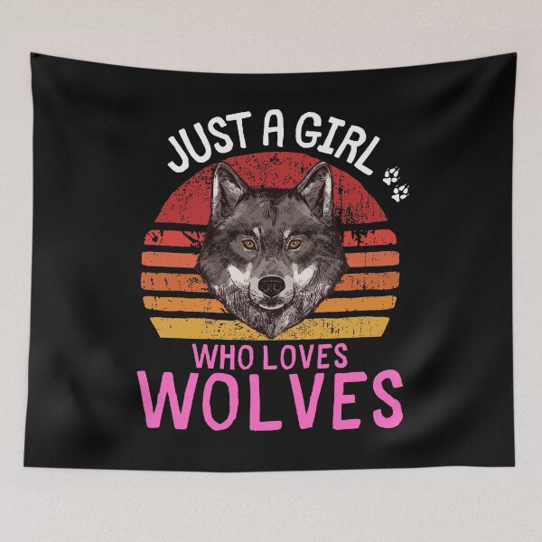 Item preview, Just a girl who loves wolves funny wolf quote designed and sold by OneTimeEngineer.