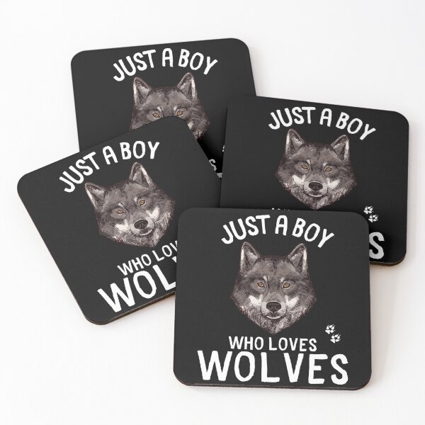 Item preview, Just a boy who loves wolves funny wolf quote designed and sold by OneTimeEngineer.
