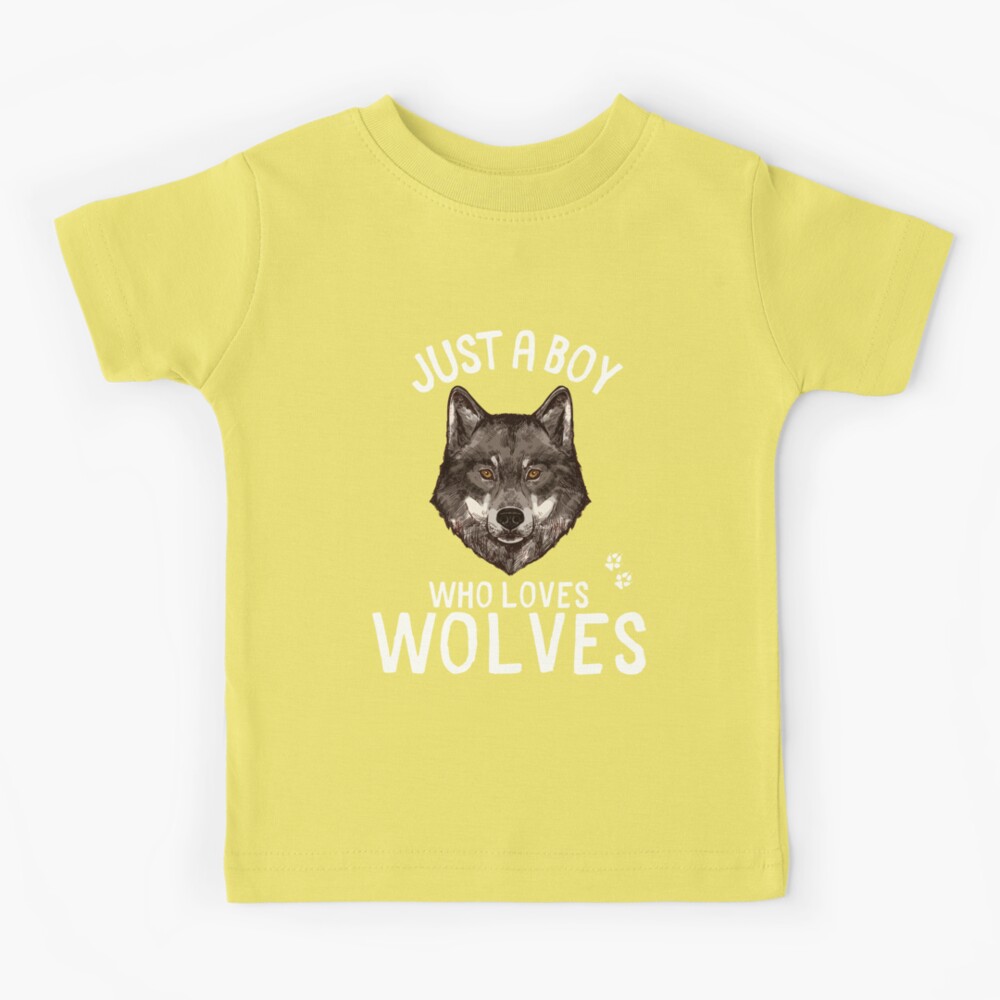 Wolf T Shirt Just A Boy Who Loves Wolves Tee Wolf T Shirt Just A Boy Who Loves Wolves Tee