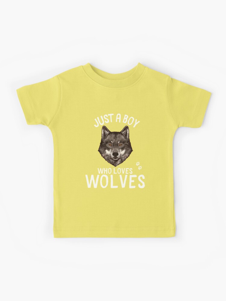 Wolf T Shirt Just A Boy Who Loves Wolves Tee Wolf T Shirt Just A Boy Who Loves Wolves Tee