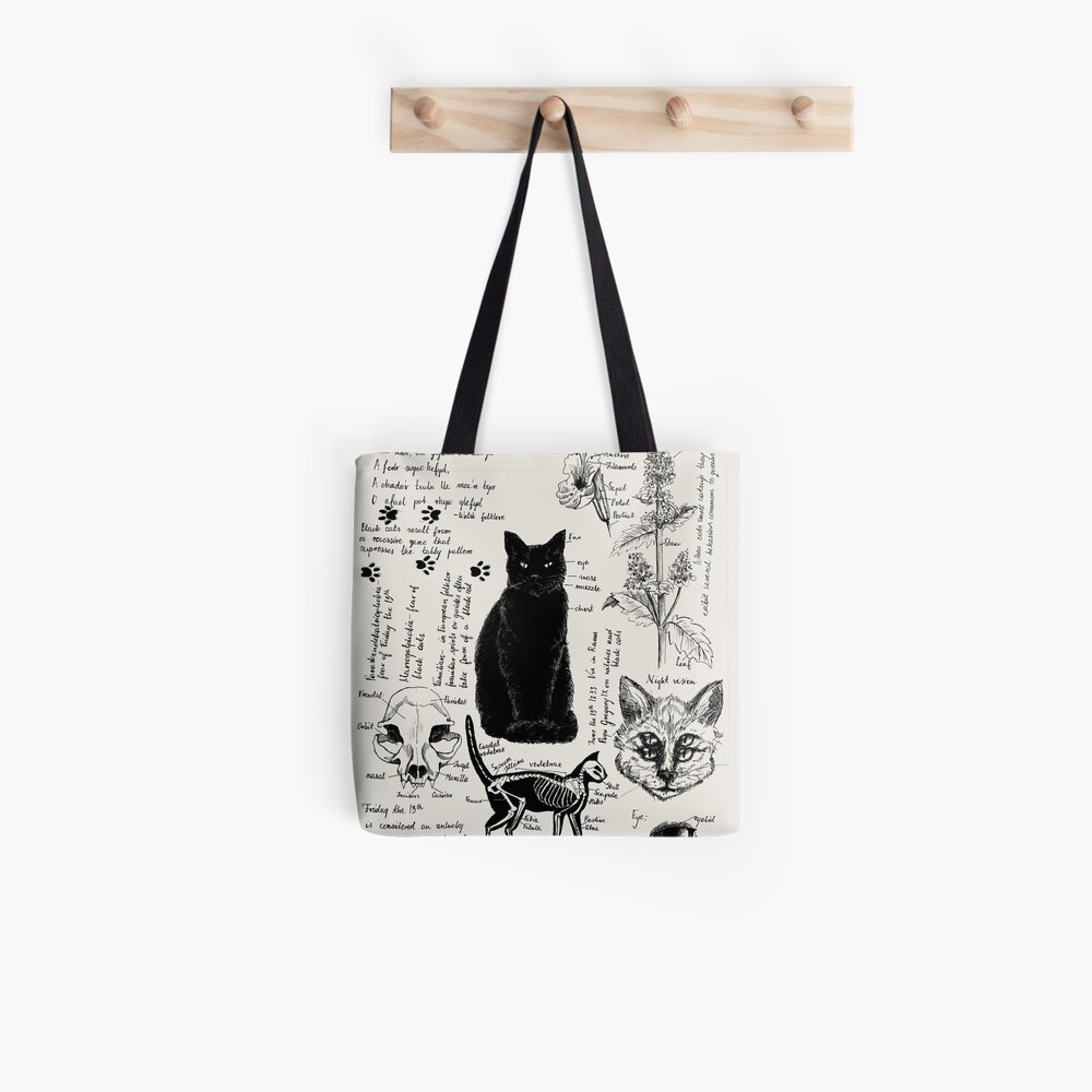 Anatomy of black cat | Tote Bag