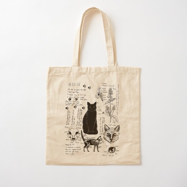 Anatomy of black cat | Tote Bag