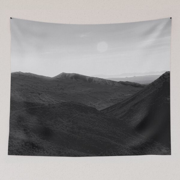 Item preview, mountain in the desert with summer sky at Red rock canyon state park California in black and white designed and sold by Mrvell.