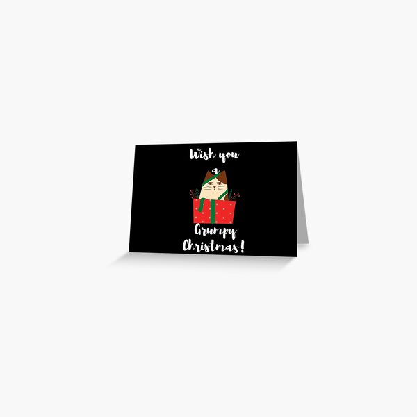 Grumpy cat Christmas Greeting Card