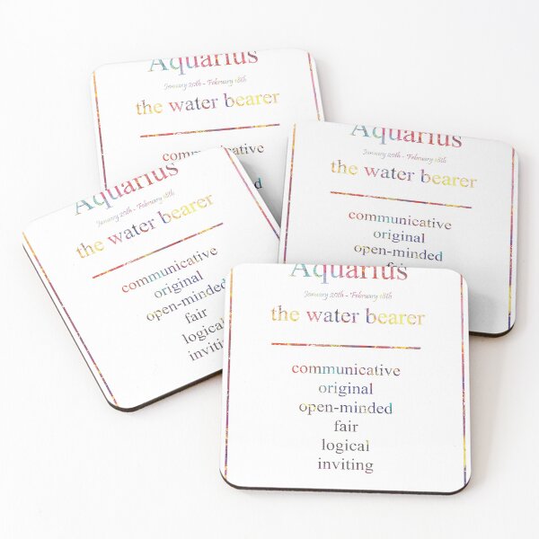 Item preview, AQUARIUS 453 Watercolor Map Yoga Quote Definition designed and sold by vividpixelusa.