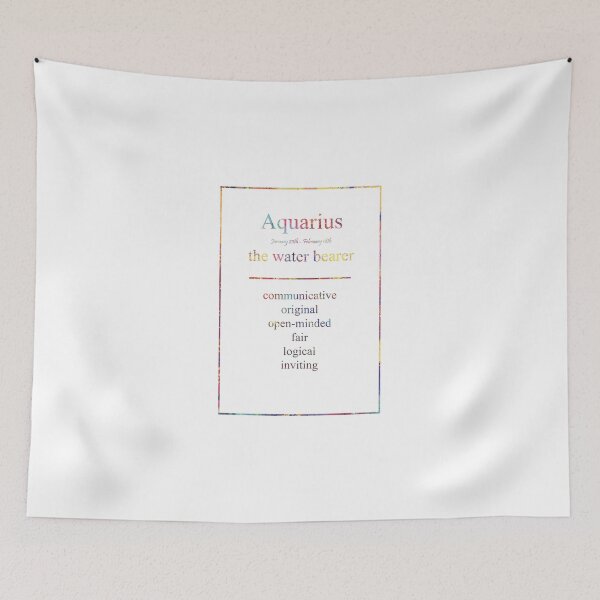 Item preview, AQUARIUS 453 Watercolor Map Yoga Quote Definition designed and sold by vividpixelusa.