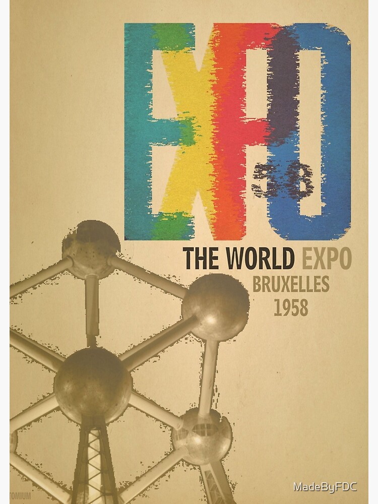 "Vintage/retro Brussels World Expo Poster 1958" Poster For Sale By ...