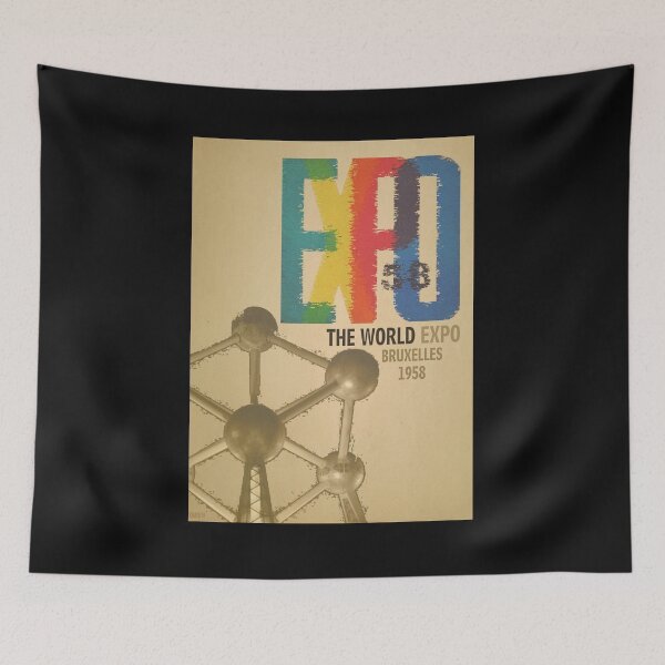 Item preview, Vintage/retro Brussels world expo poster 1958 designed and sold by MadeByFDC.