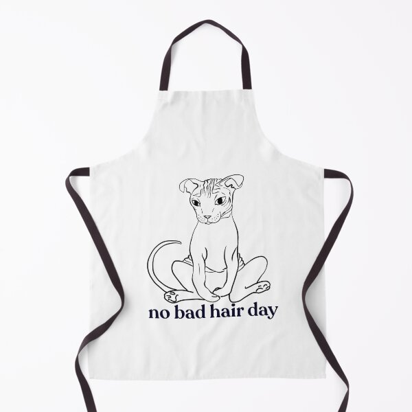 Item preview, Never a bad hair day - Hairless Sphynx Cat Sitting - Funny Quote - Line Drawing Wrinkly Kitty designed and sold by AnanasArt.