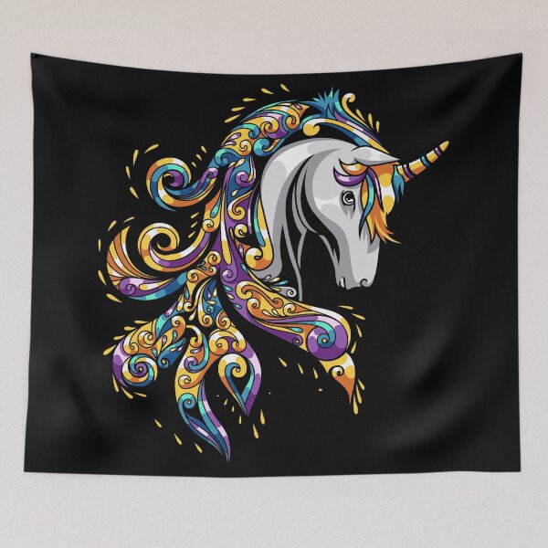 Item preview, Beautiful Unicorn in purple and Golden colors designed and sold by kalud-zoldyck.