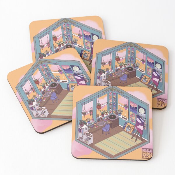 Item preview, Artsy Isometric Room designed and sold by Cool Cat With Hat  Art.