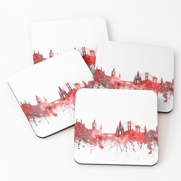 Item preview, edinburgh skyline red designed and sold by BekimART2.