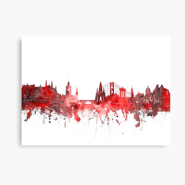edinburgh skyline red Canvas Print