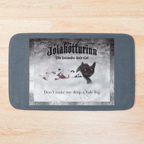 Item preview, Jólakötturinn, the Icelandic Yule Cat - Don't Make Me Drop a Yule Log designed and sold by TheHauntingofUs.