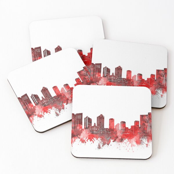 Item preview, fort worth skyline red designed and sold by BekimART2.