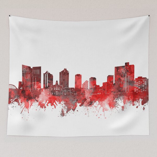 Item preview, fort worth skyline red designed and sold by BekimART2.