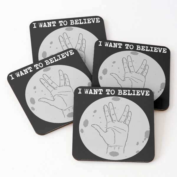 Item preview, I Want To Believe UFO Alien Abduction Moon  designed and sold by CelestialHCO.