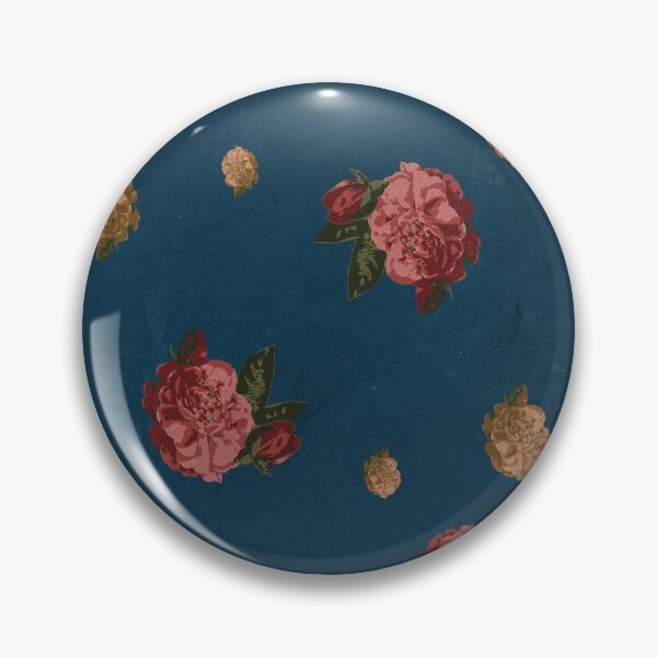 Item preview, Vintage Floral Pattern with Blue Background - Grained Texture designed and sold by norandesign.