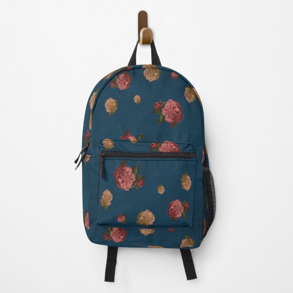 Item preview, Vintage Floral Pattern with Blue Background - Grained Texture designed and sold by norandesign.